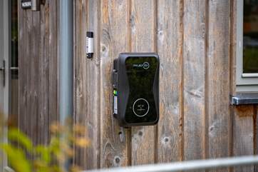 The electric car charging point.