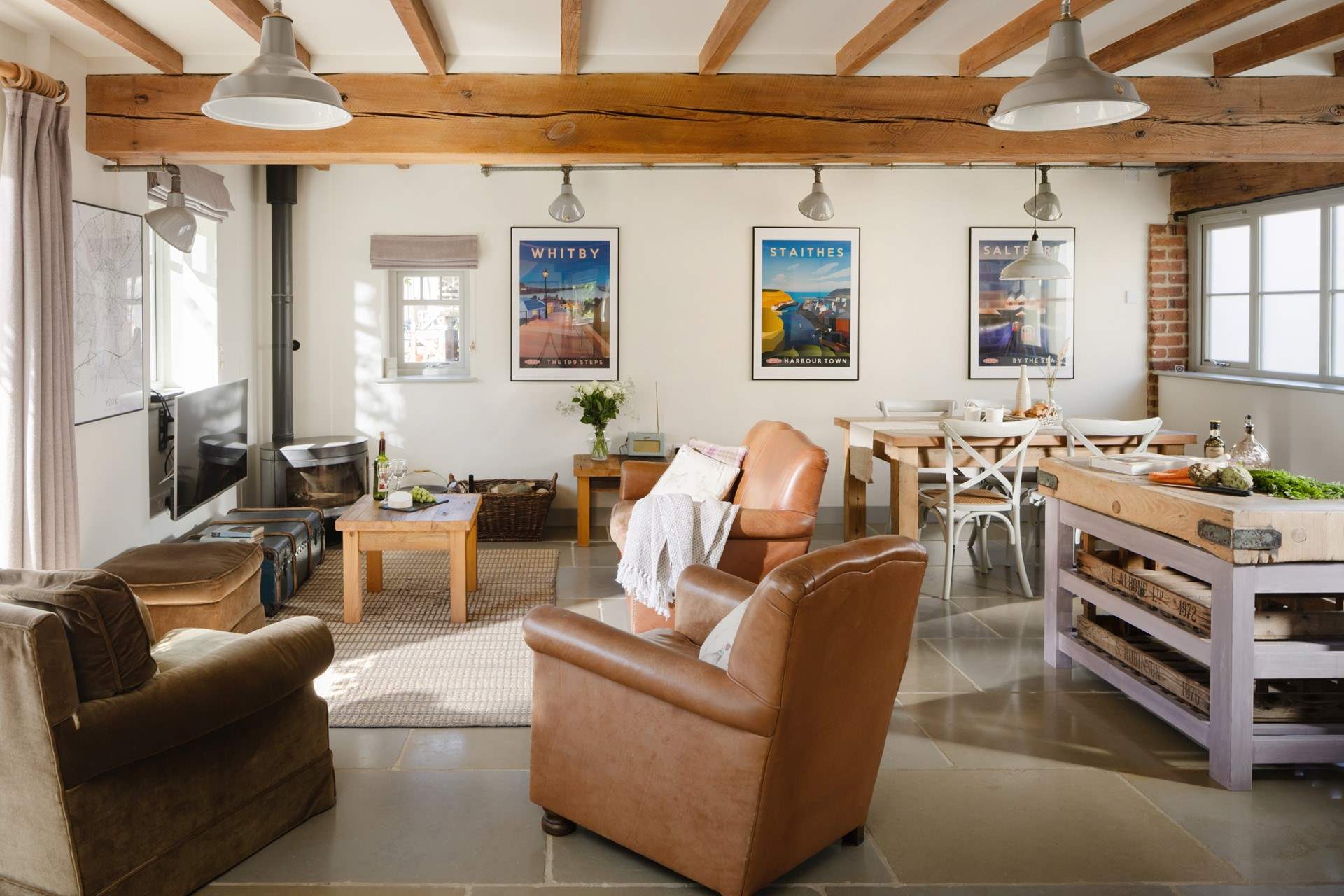 Relax in front of the cosy wood-burner after a day on the moors.