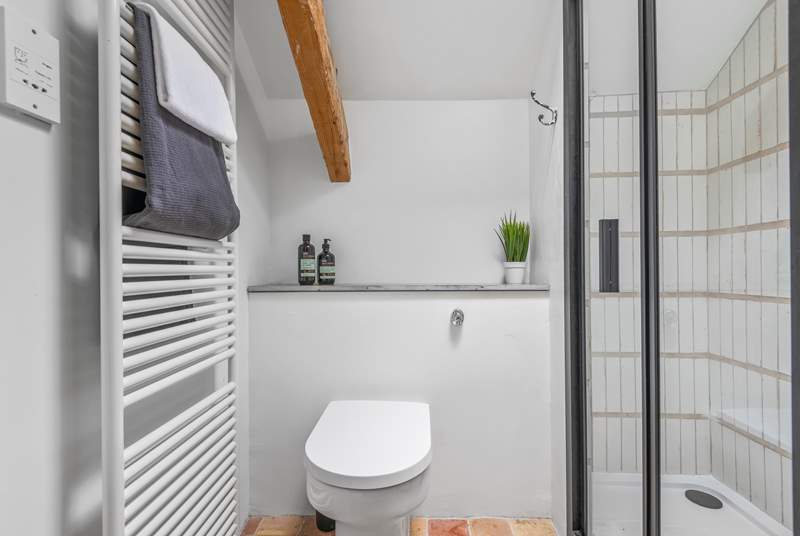 The first floor family shower-room for a refreshing shower after a busy beach day.