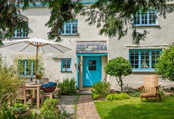 The secluded gardens at Lower Manor Farm are a delight.