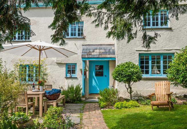 The secluded gardens at Lower Manor Farm are a delight.