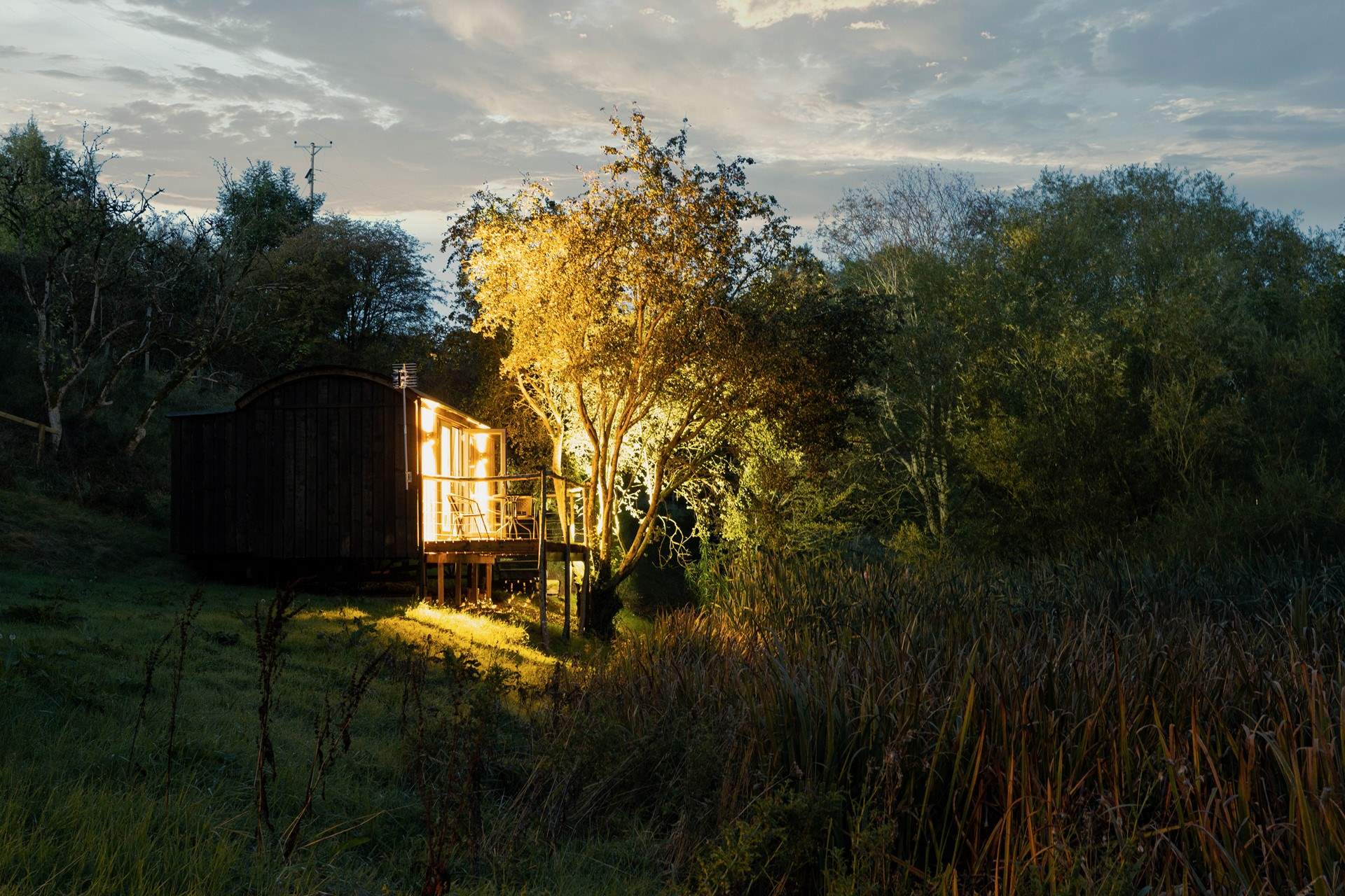 Ask dusk falls the hideaway becomes even more magical. 