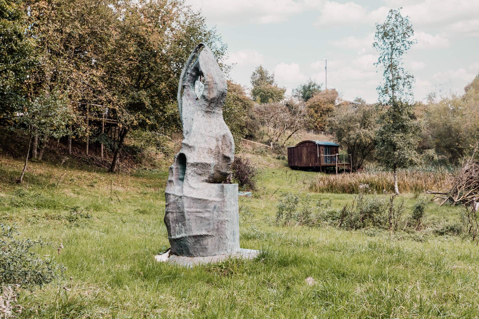 Beautiful sculptures can be found around the hideaway. 