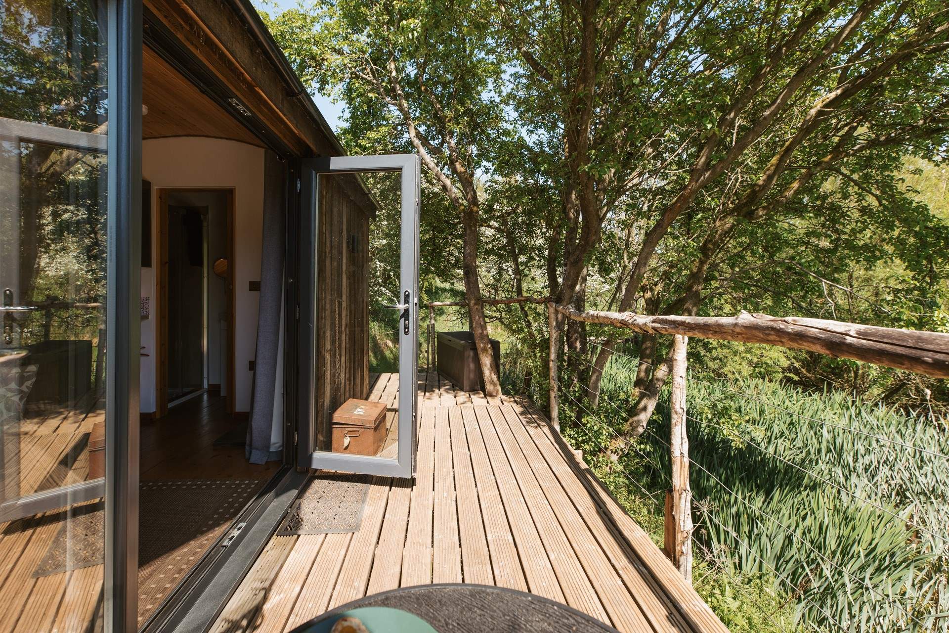 Open the doors and let the natural light flood in. 