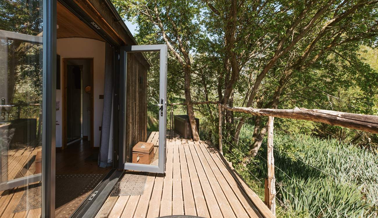 Open the doors and let the natural light flood in. 