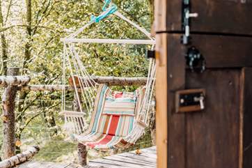 The swing seat is the idyllic spot to sit with a morning cuppa, listening to birdsong.