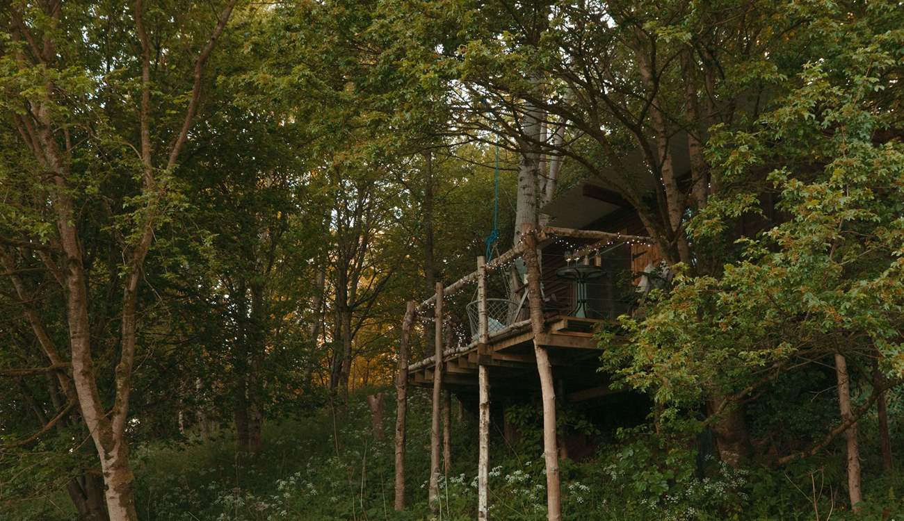 As night falls, the hideaway becomes even more magical. 