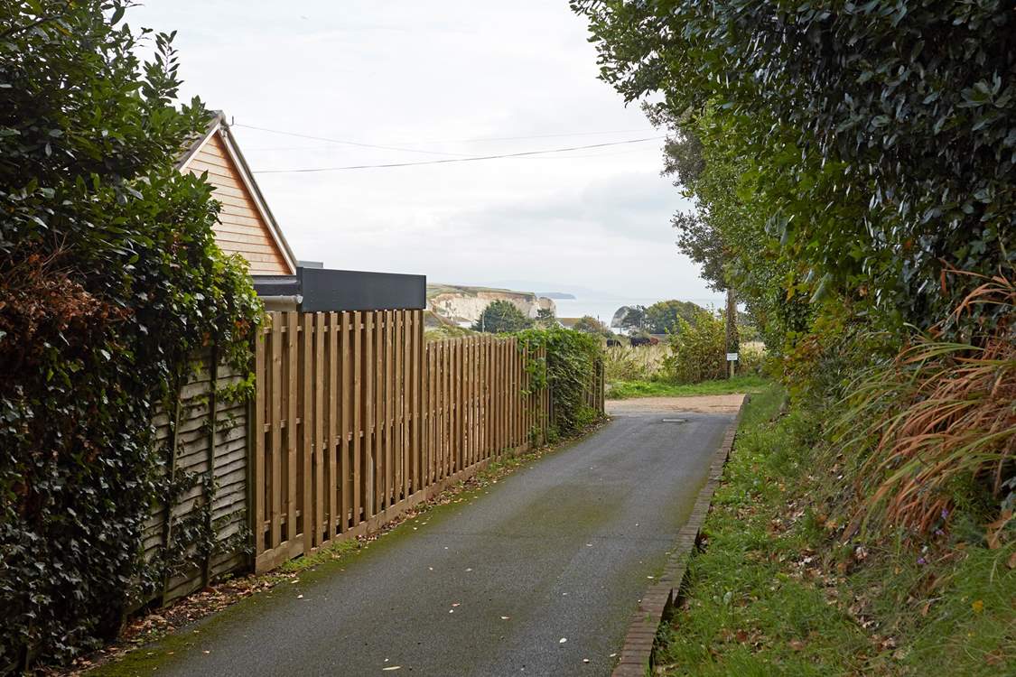 The apartments can be found along a small back lane.