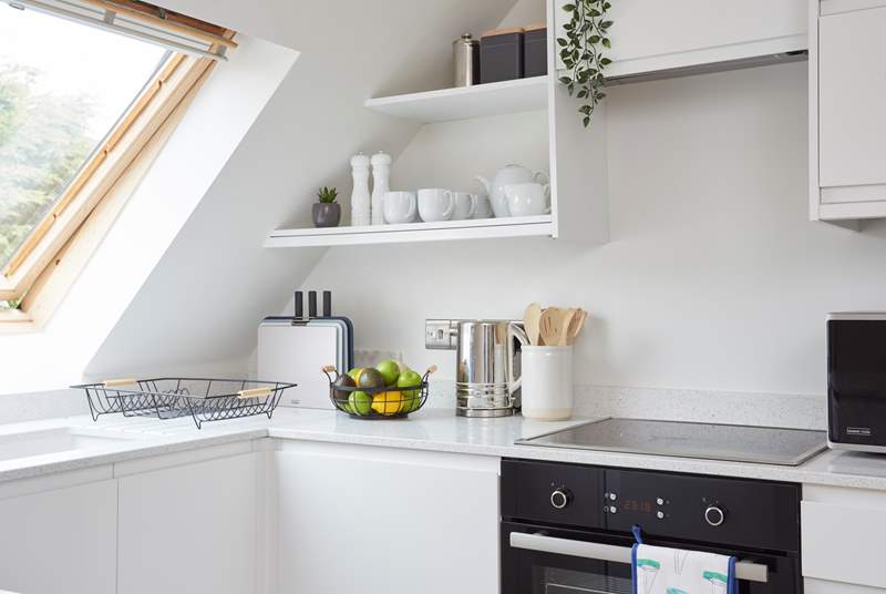 You'll find everything you'll need to prepare your favourite meals in the sleek kitchen.