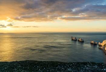 Spend the afternoon at The Needles and take in the sunset.