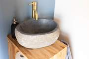 The ground floor WC has a quirky wash-basin.