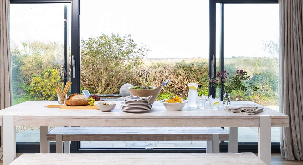 Open the bi-fold doors and let the fresh sea air in.