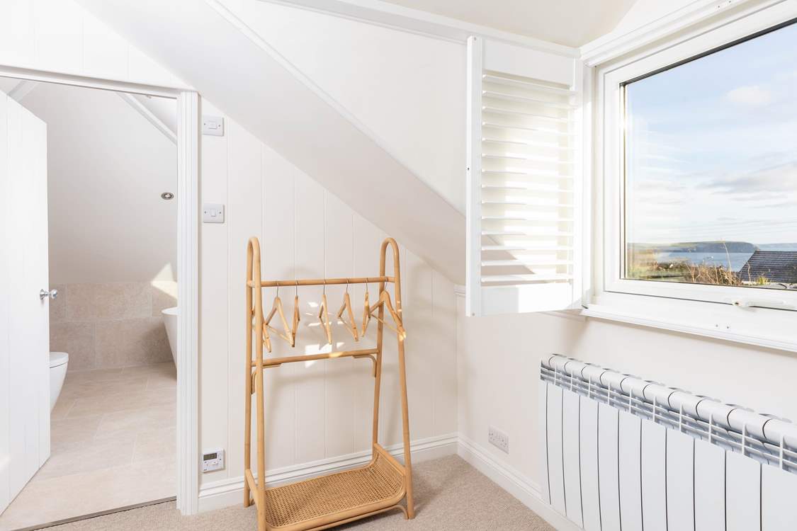 The first floor bedroom has quite a view!