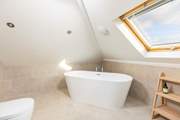 The free standing bath is perfect for a long soak.