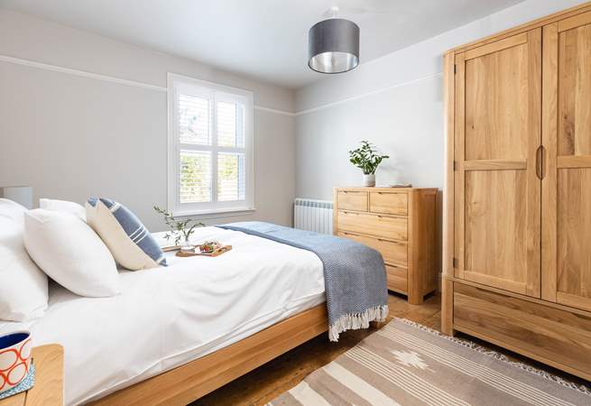 Bedroom 1 with king-size bed is on the ground floor.