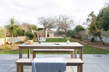 Sit in the Cornish sunshine and enjoy the peaceful garden.