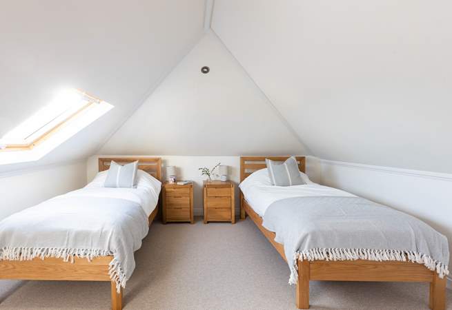 Bedroom 4 with twin beds is on the mezzanine level. Please note the stairs open into this room and there is no door.