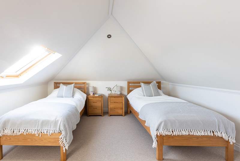 Bedroom 4 with twin beds is on the mezzanine level. Please note the stairs open into this room and there is no door.