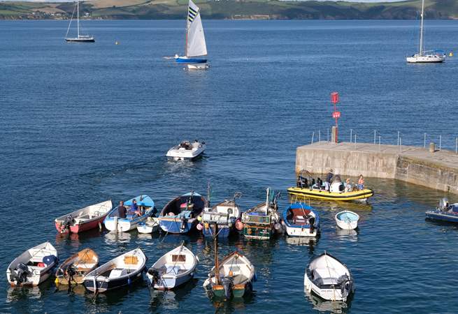 Bobbing boats in the pretty harbour.