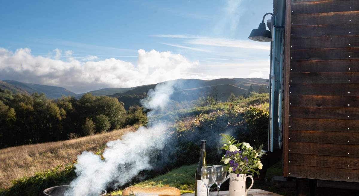 Why not dine al fresco by the warmth of the fire-pit? 