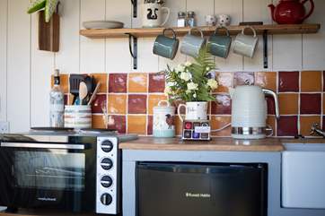 And the kitchen is perfectly equipped for two.