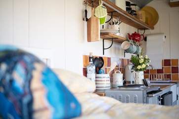 The hut is full of all the essentials you need for your glamping getaway.