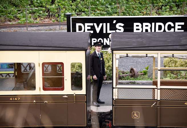 The Vale of Rheidol Railway is close by and offers a truly immersive experience. Enjoy a scenic trip through ancient woodlands to Devil's Bridge and through to the Cambrian Mountains. 