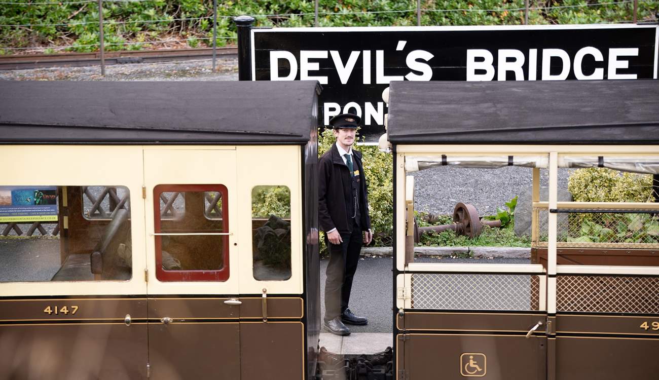 The Vale of Rheidol Railway is close by and offers a truly immersive experience. Enjoy a scenic trip through ancient woodlands to Devil's Bridge and through to the Cambrian Mountains. 