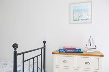 Charming decorations line the room.