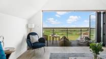 Open up the bi-folding doors to enjoy the fresh Devonshire air and of course the views! 