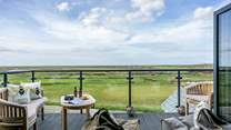 Take in the fantastic views from the balcony, it really is an ever changing picture and one that will delight. 