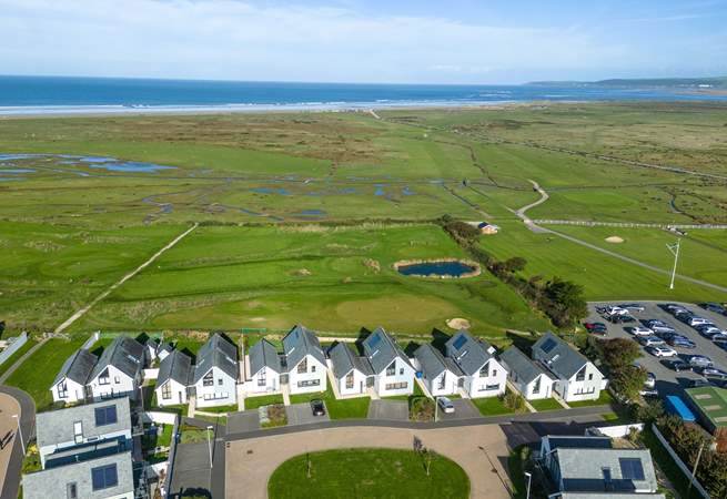 The property is only a short walk away from Westward Ho! beach via the private path to the left of the houses. 