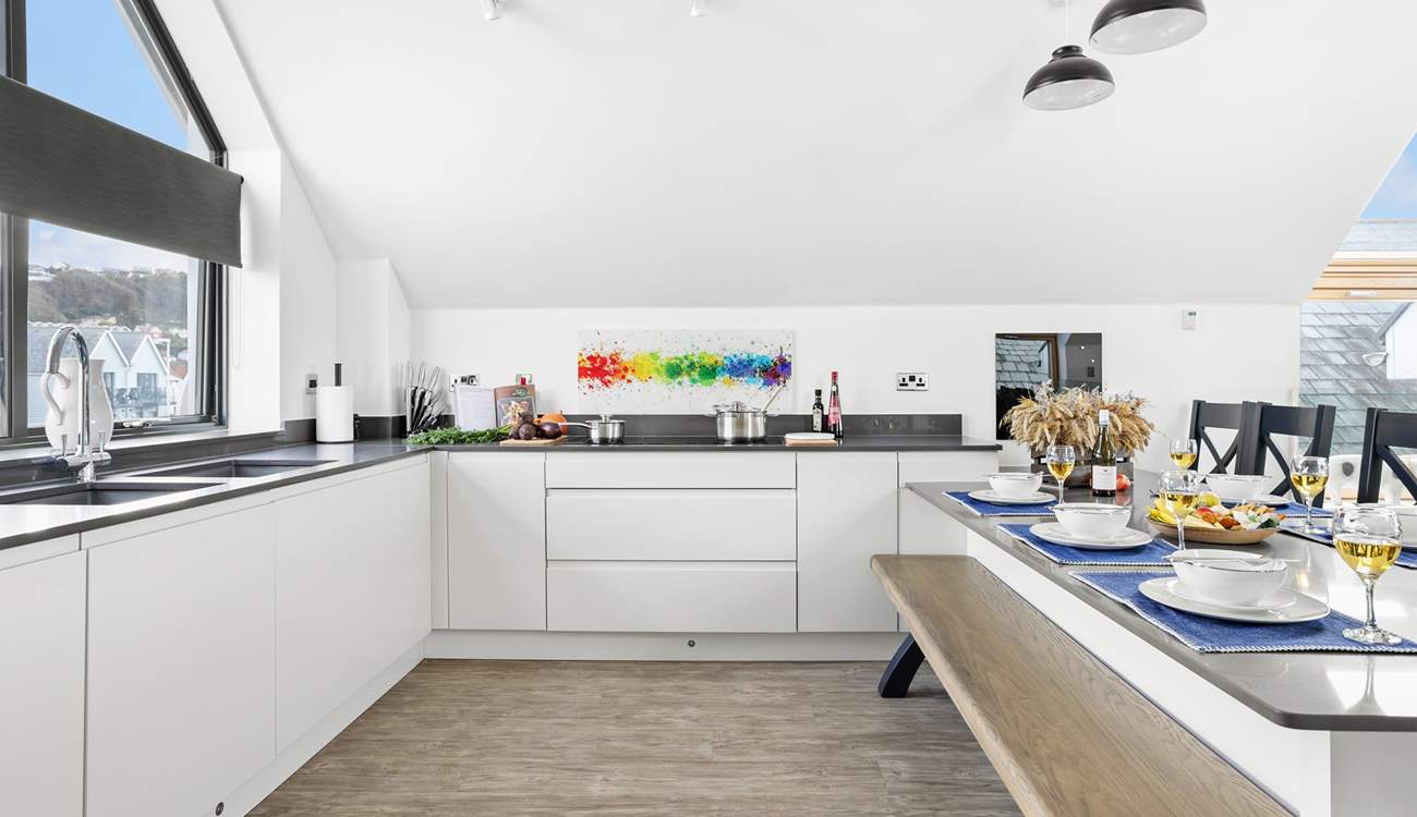 Large windows flood the space with natural light.