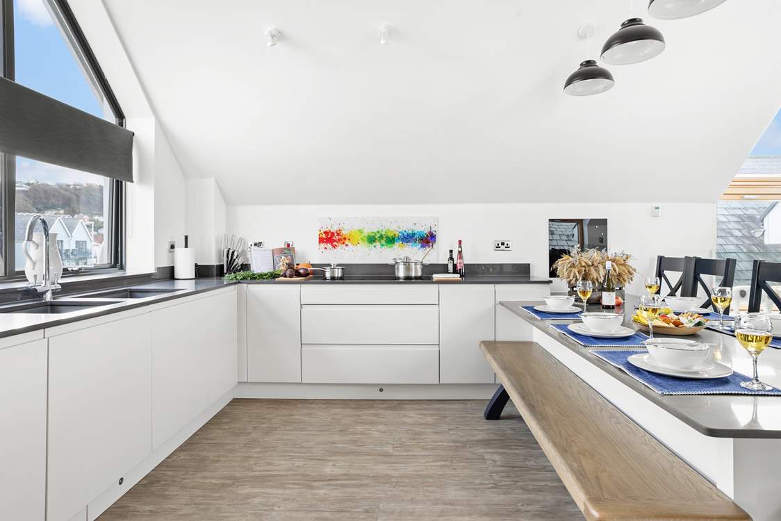 Large windows flood the space with natural light.