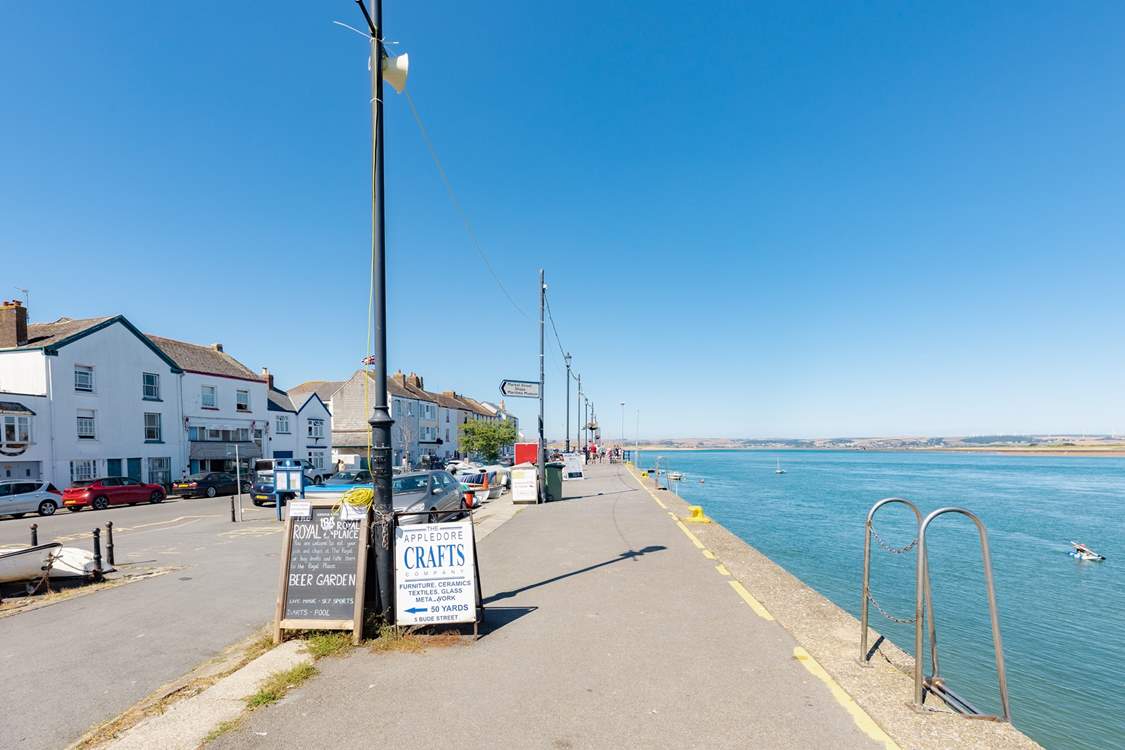 Appledore is a quaint seaside village with a seasonal passenger ferry across the estuary to Instow.