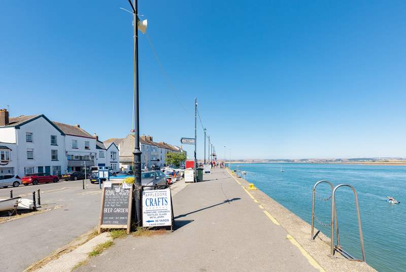 Appledore is a quaint seaside village with a seasonal passenger ferry across the estuary to Instow.