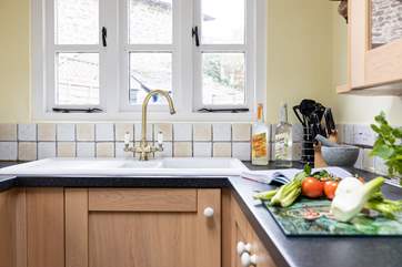 Time to cook up a storm, with views over the garden.