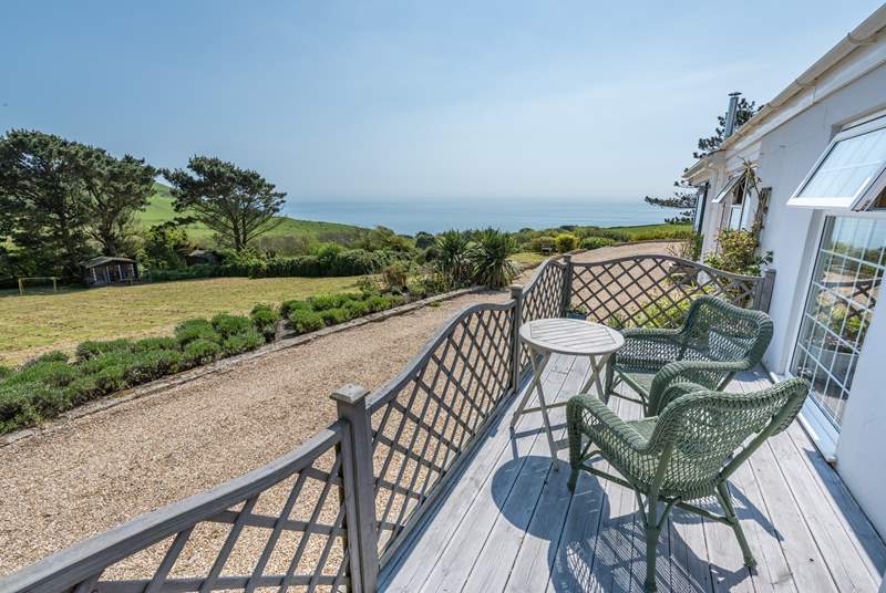 The views from Little Seahill make this a beautiful location to sit back and relax on the deck.
