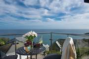 Enjoy the captivating sea views from the first floor balcony.