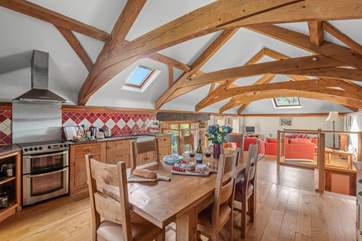 The lovely, light open plan living space.