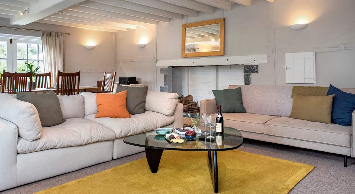 Snuggle up on the sofas after an exciting day exploring the delights of the south Cornish coast.