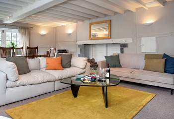 Snuggle up on the sofas after an exciting day exploring the delights of the south Cornish coast.