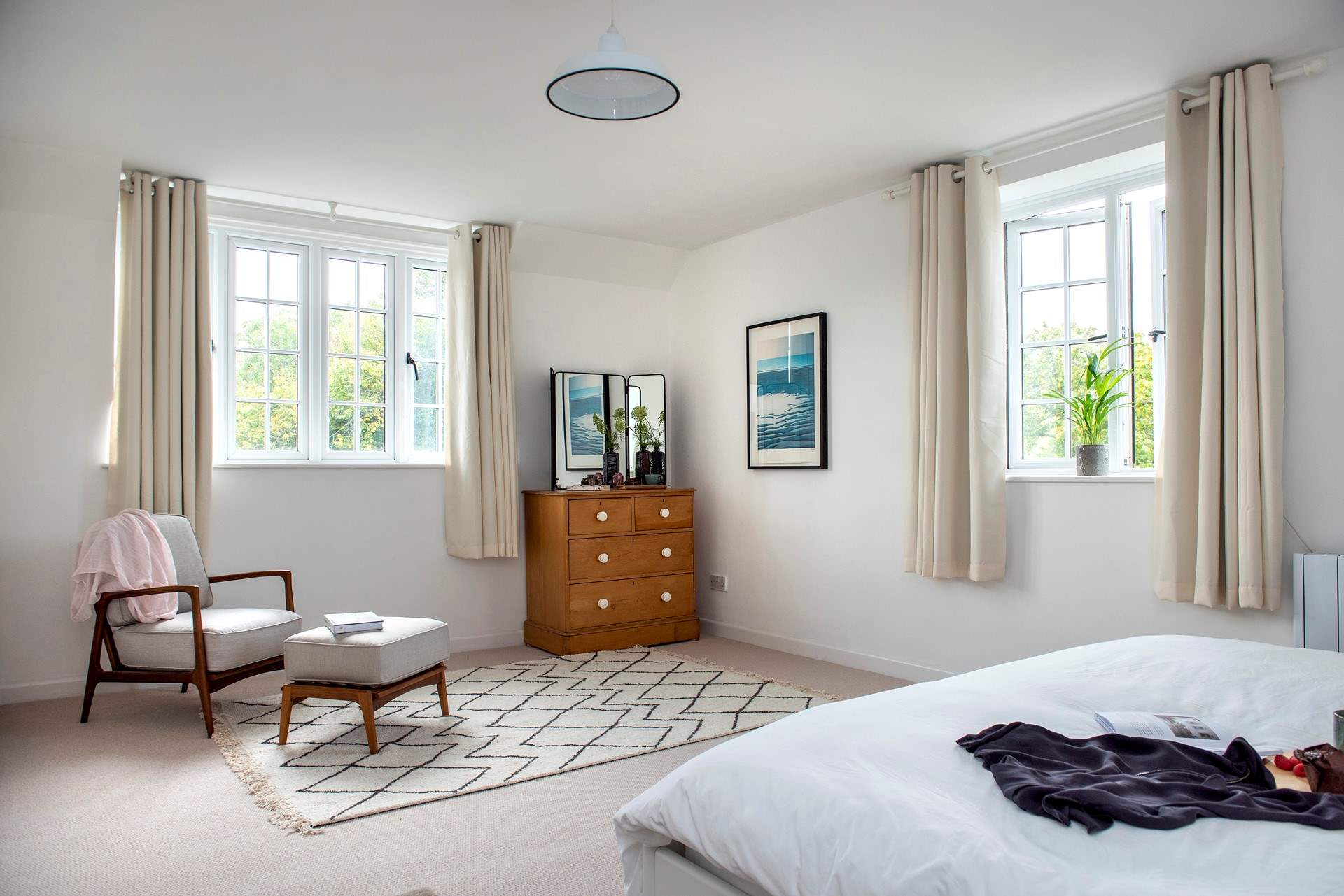 Double aspect bedroom one is huge and wonderfully light and airy.