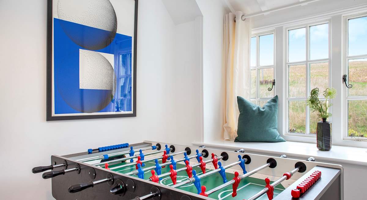  There's table-football to delight both young and old alike.