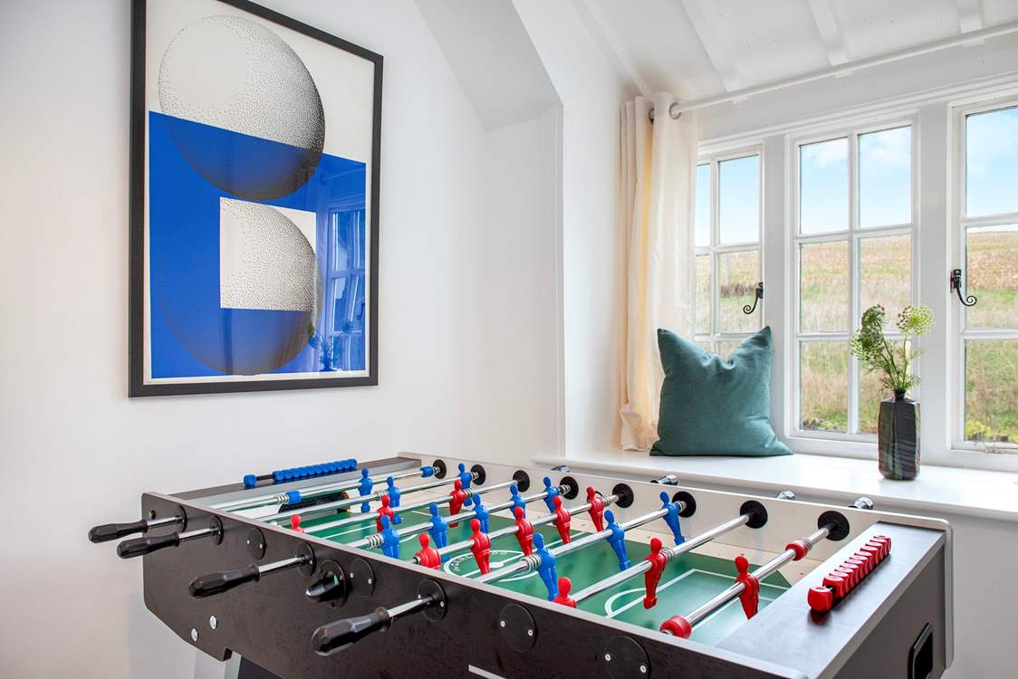 There's table-football to delight both young and old alike.
