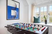 There's table-football to delight both young and old alike.