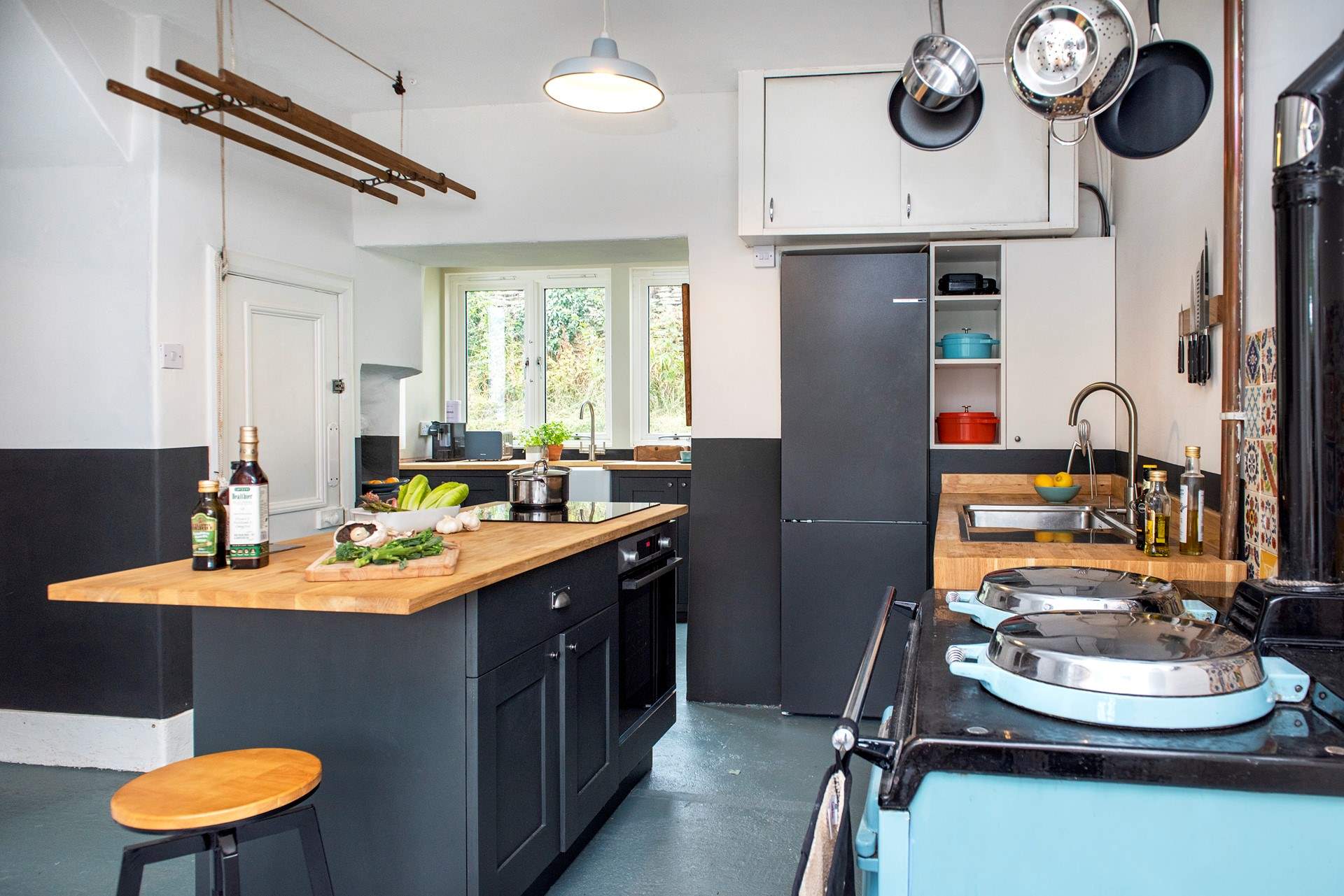 The Aga is the epitome of country living and there's an electric oven if you have not yet discovered your inner Mary Berry.