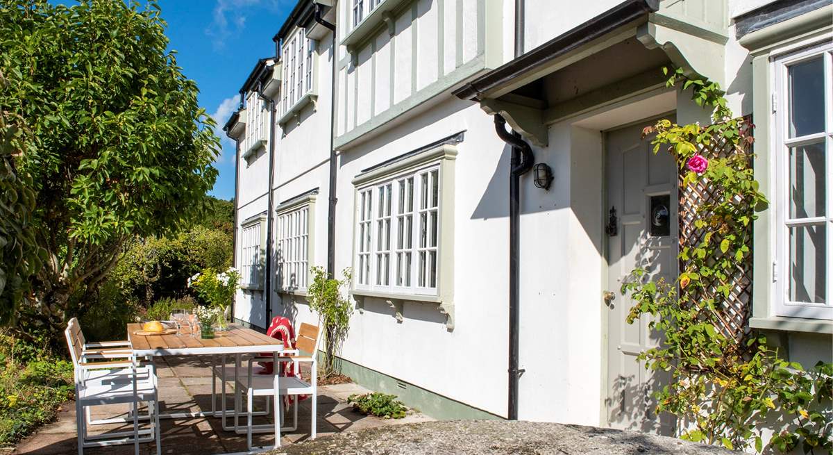 The sunny terrace beckons you to enjoy your meals in the Cornish sunshine.
