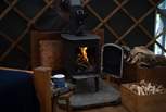 The warming wood-burner will keep you toasty throughout the seasons.
