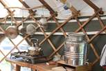 Embrace a more traditional style of glamping with the simple kitchen-area.